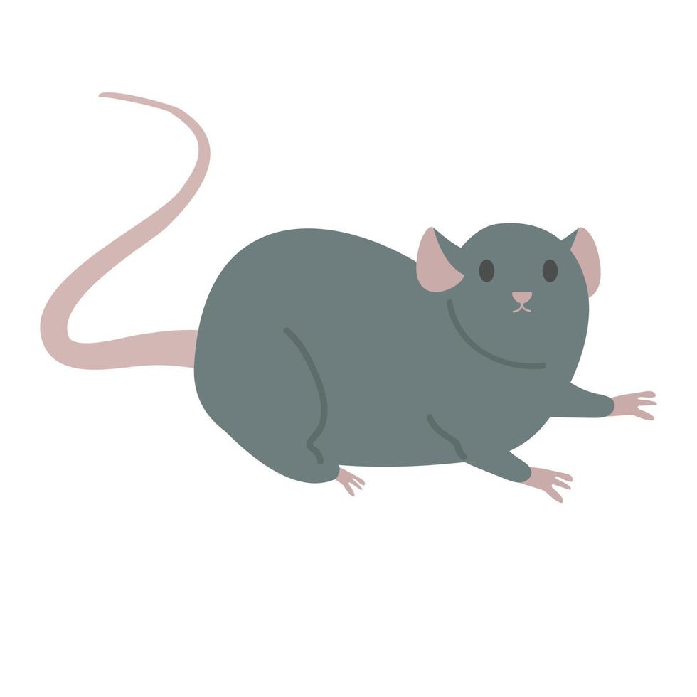 söt råtta tecknad serie mus vektor