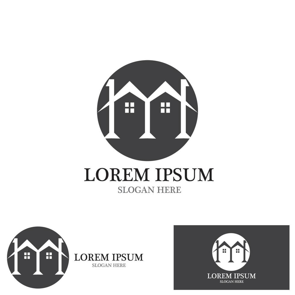 Hem konstruktion logotyp vektor mall