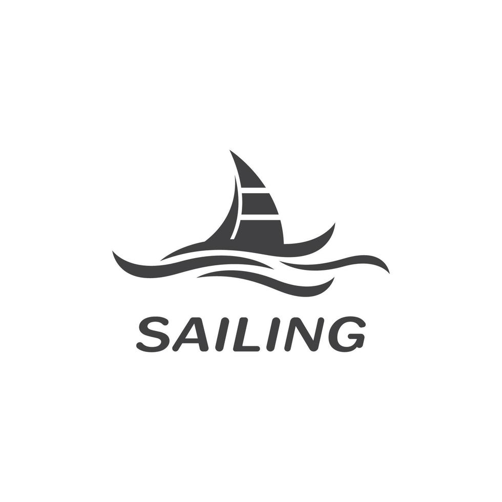 segling båt Yacht logotyp vektor illustration