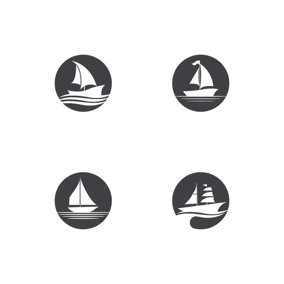 segling båt Yacht logotyp vektor illustration