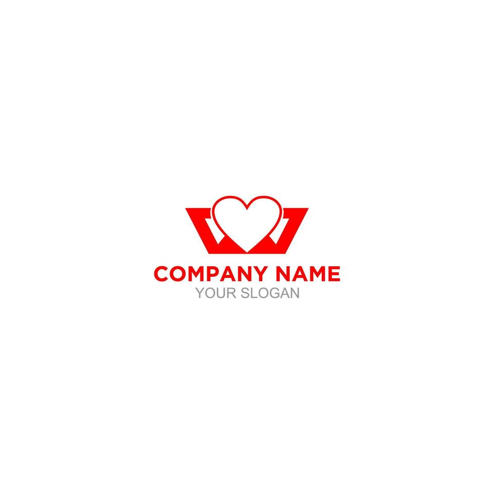 w Liebe Logo Design Vektor