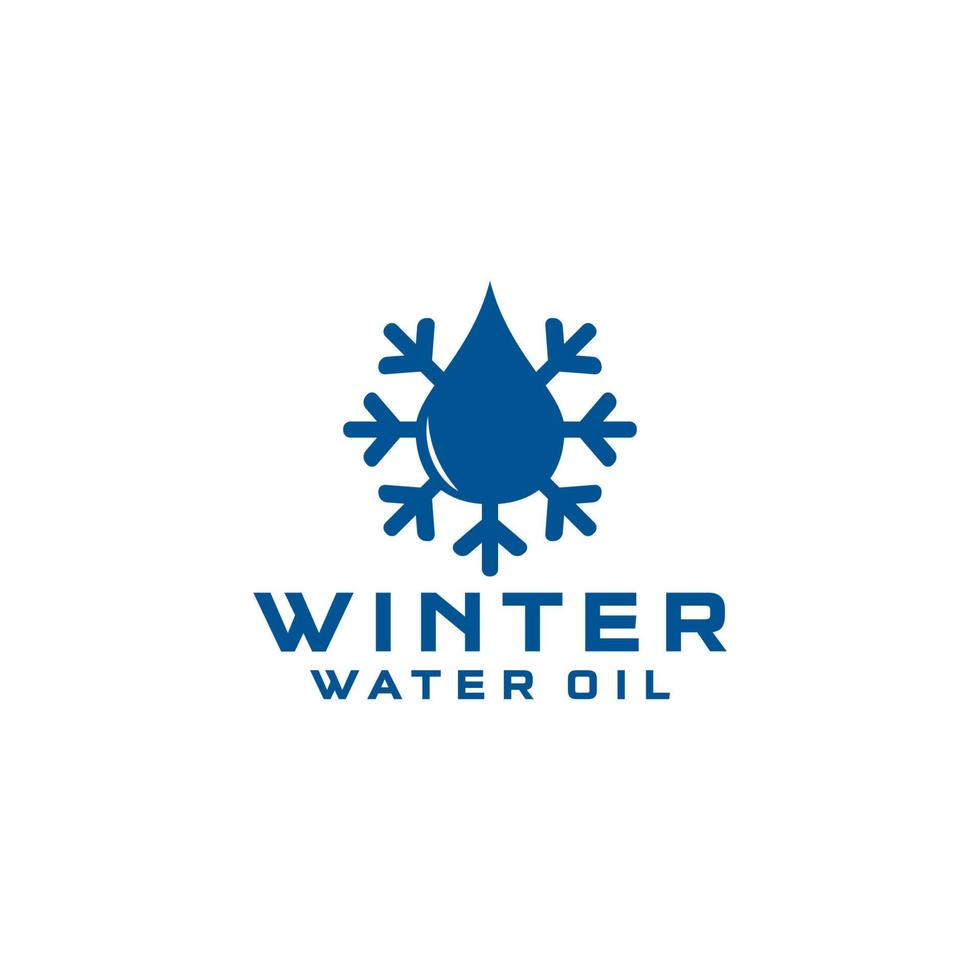 vinter- vatten olja logotyp design vektor