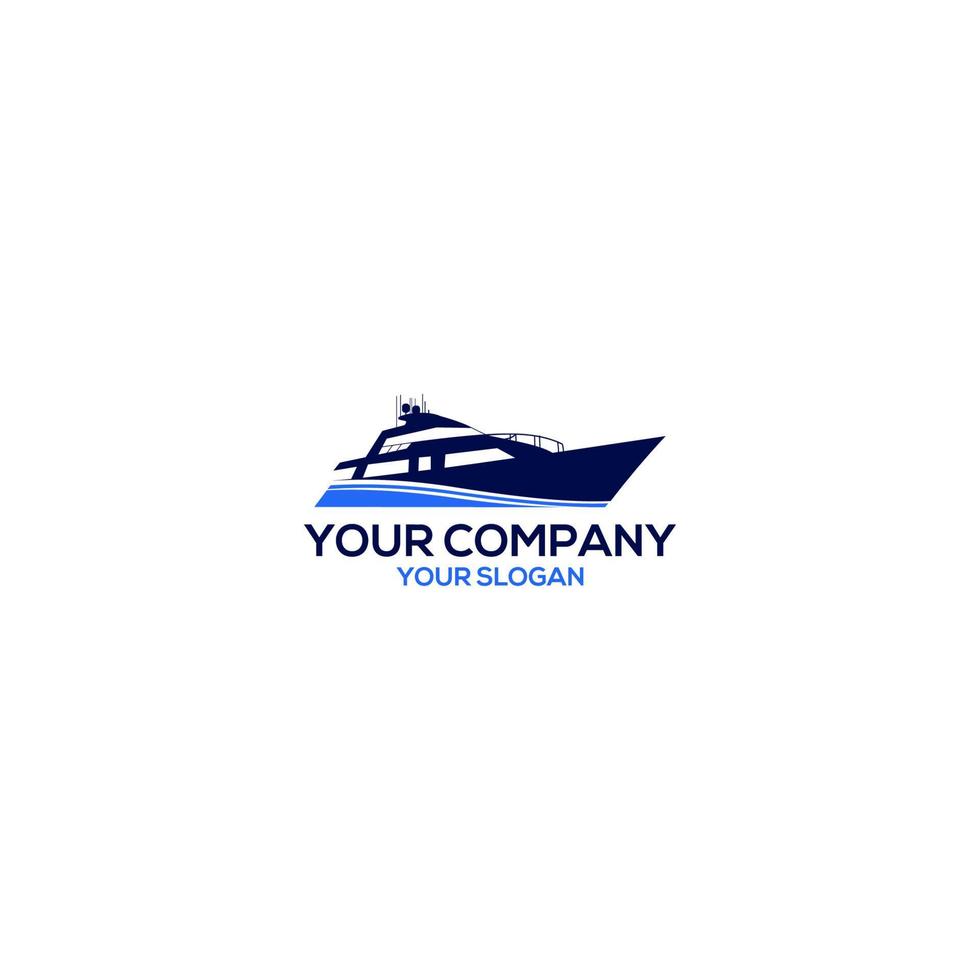 Yacht klubb logotyp design vektor