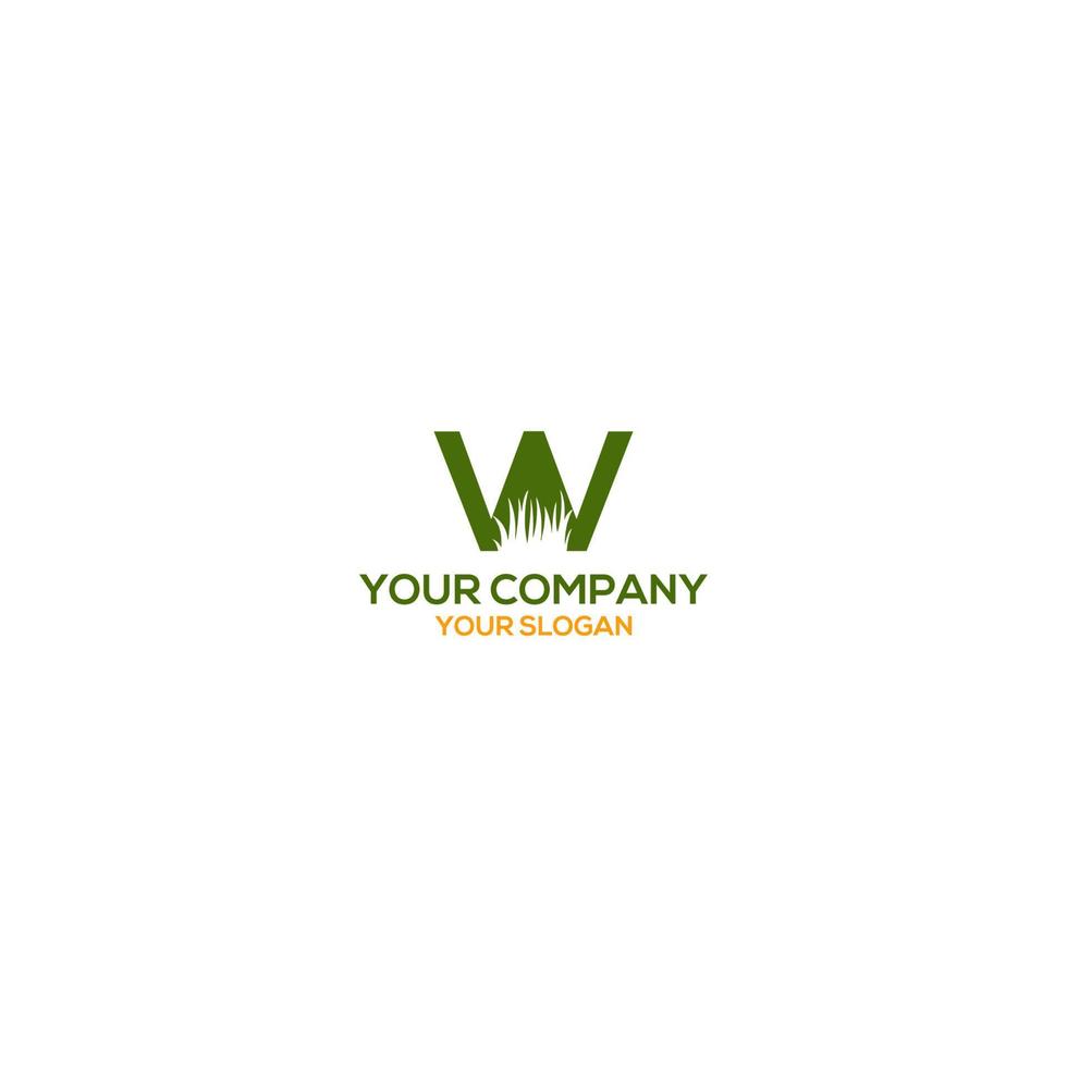 w Gras Logo Design Vektor