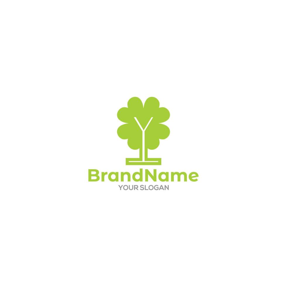 y Baum Logo Design Vektor