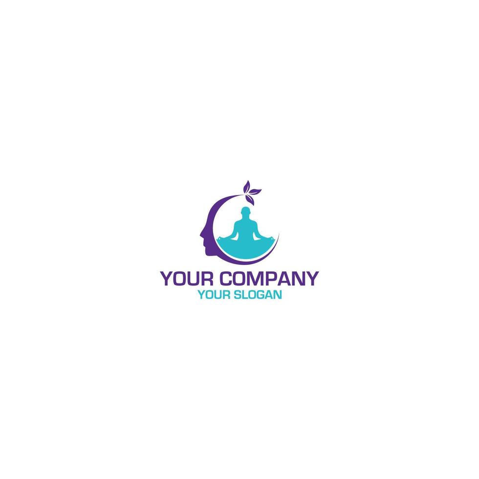 Yoga und Haut Pflege Logo Design Vektor