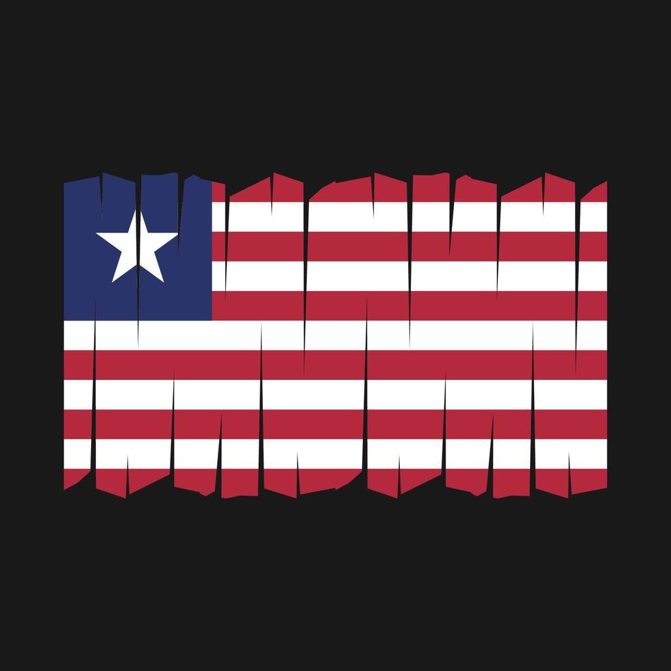 Liberia flagga borsta vektor