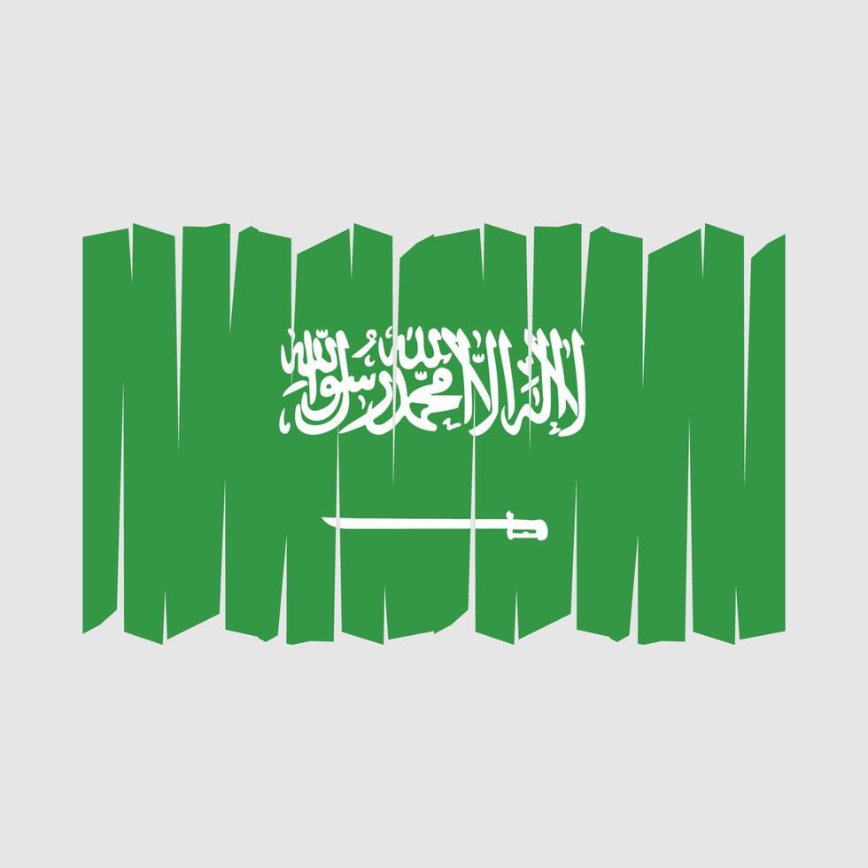 saudi arabien flagga borsta vektor