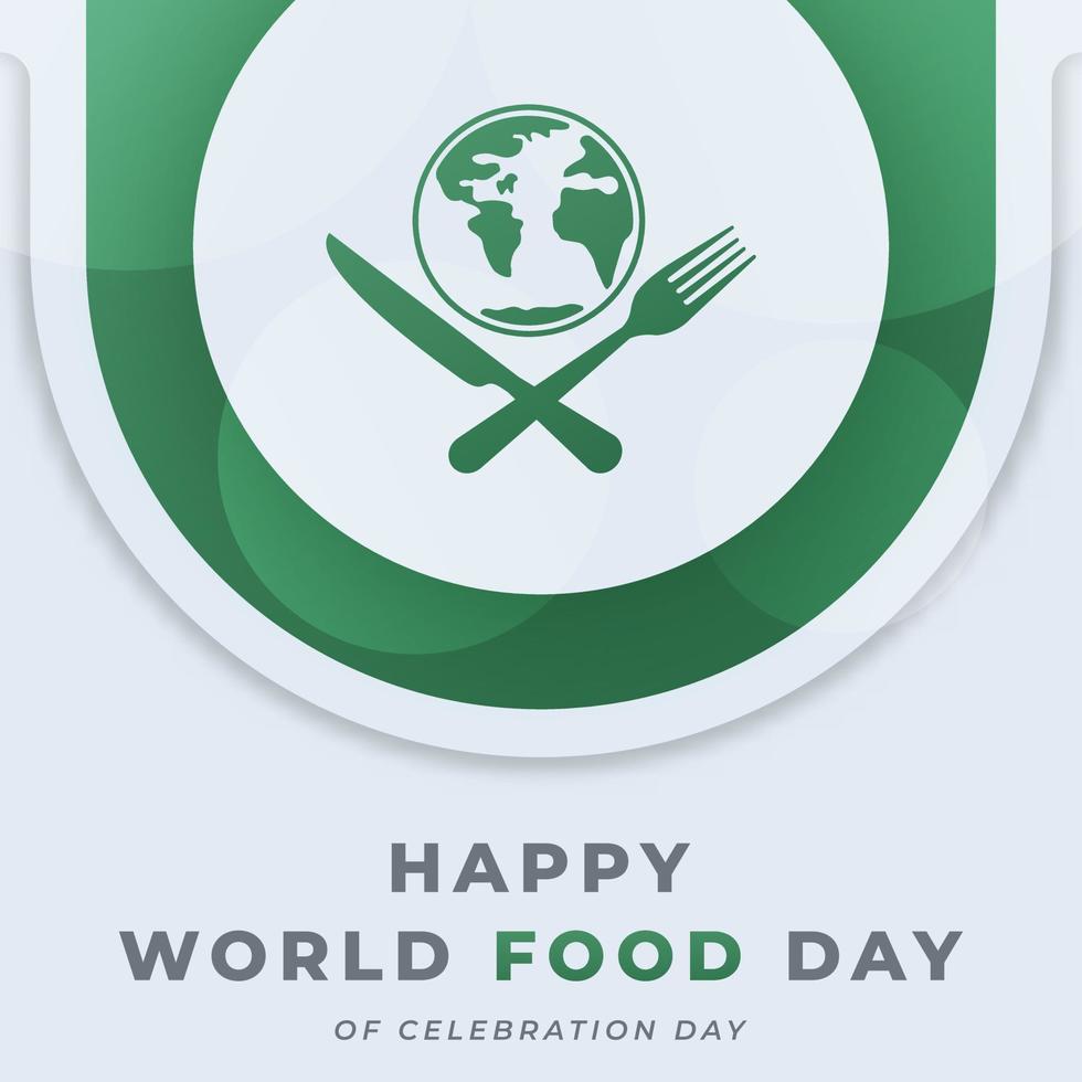 Welt Essen Tag Feier Vektor Design Illustration zum Hintergrund, Poster, Banner, Werbung, Gruß Karte