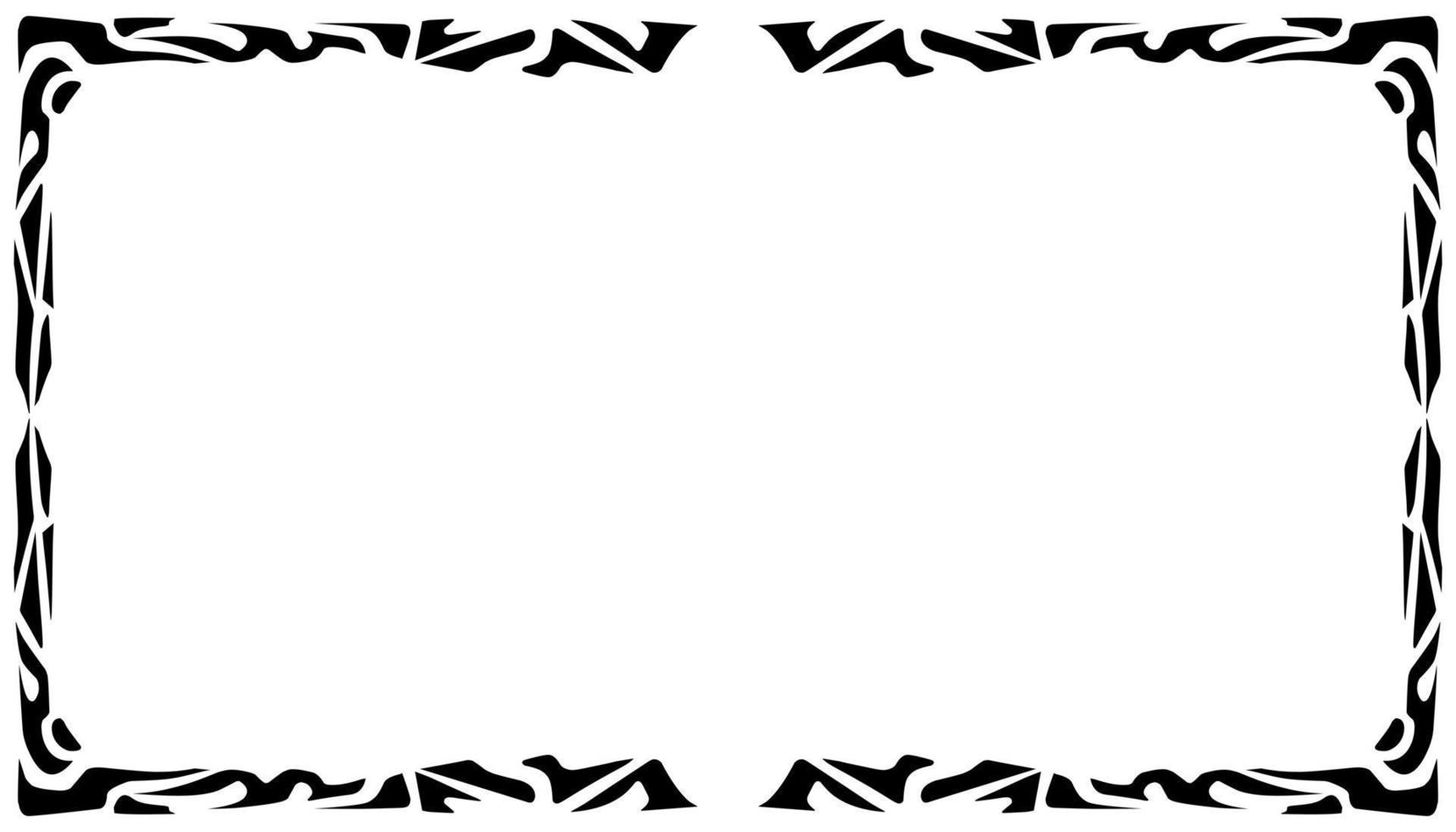 Illustration von ein Foto Rahmen mit ein Stammes- Design vektor
