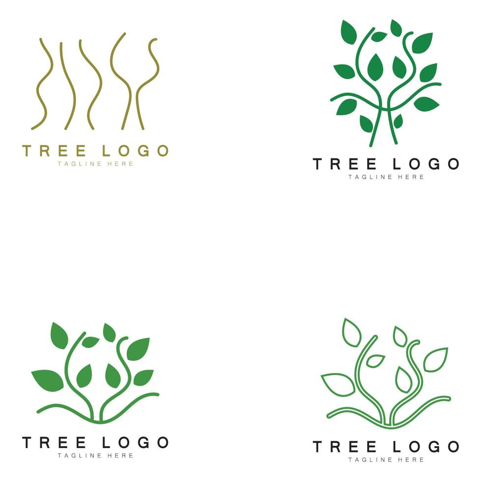 abstrakt träd logotyp för skog och parkera natur.med en kombination av .vektor linje element för företag mönster, lantbruk, ekologisk koncept, grönska och naturlig skönhet. vektor