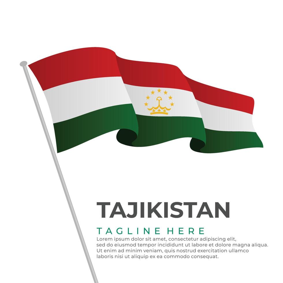 Vorlage Vektor Tadschikistan Flagge modern Design