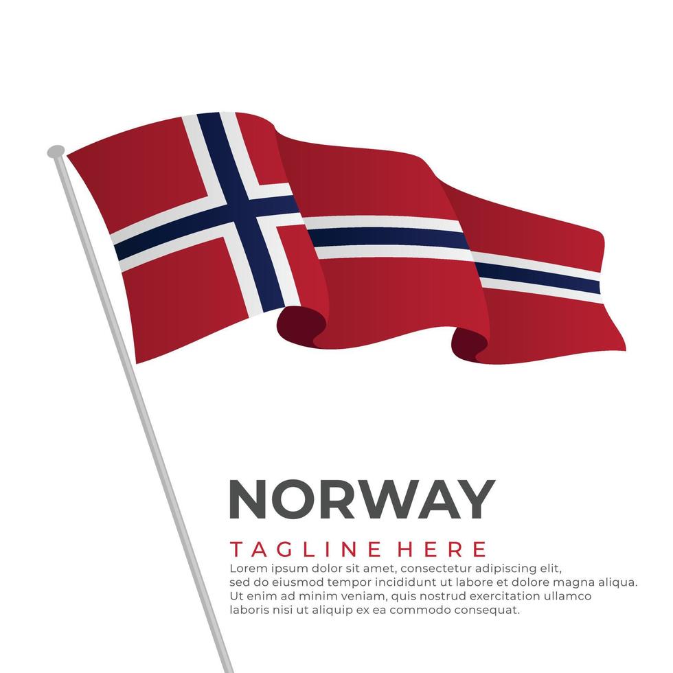 Vorlage Vektor Norwegen Flagge modern Design