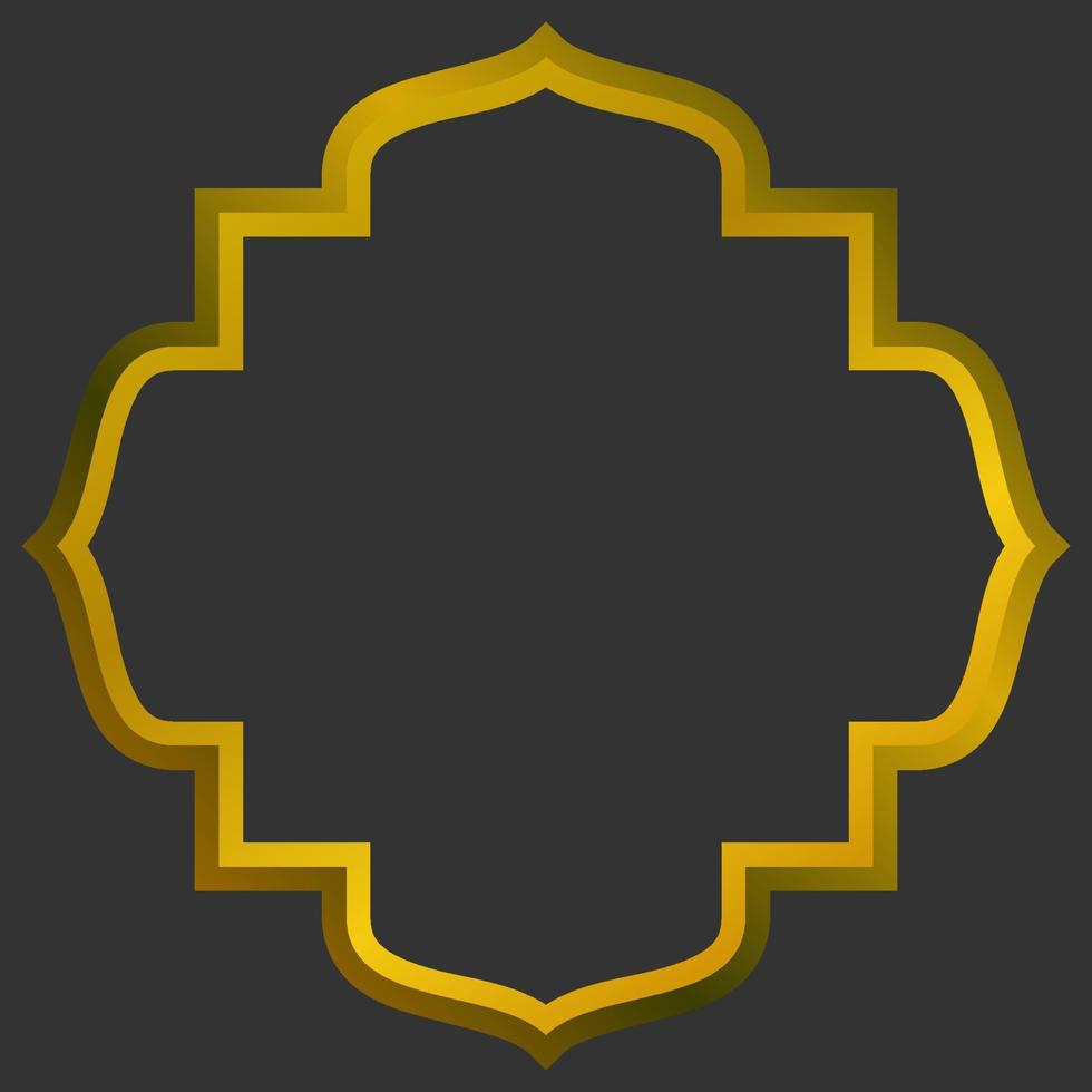 Luxus Arabisch Ornament Rahmen gestalten Vektor. islamisch bagde Emblem Vorlage. islamisch Design Element. vektor