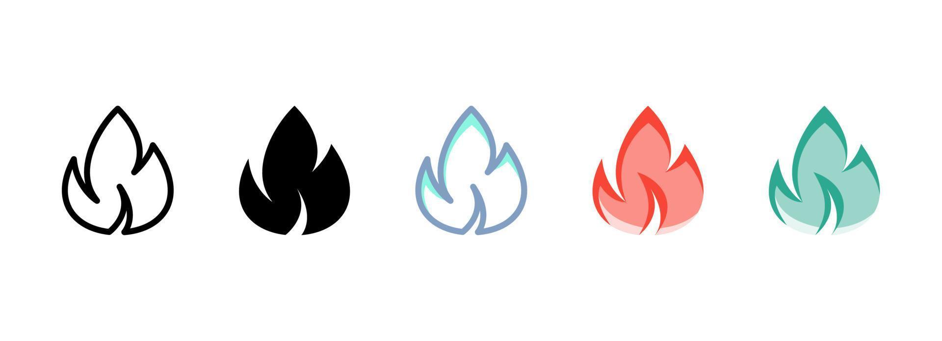 enkel vektor ikon på en tema flamma