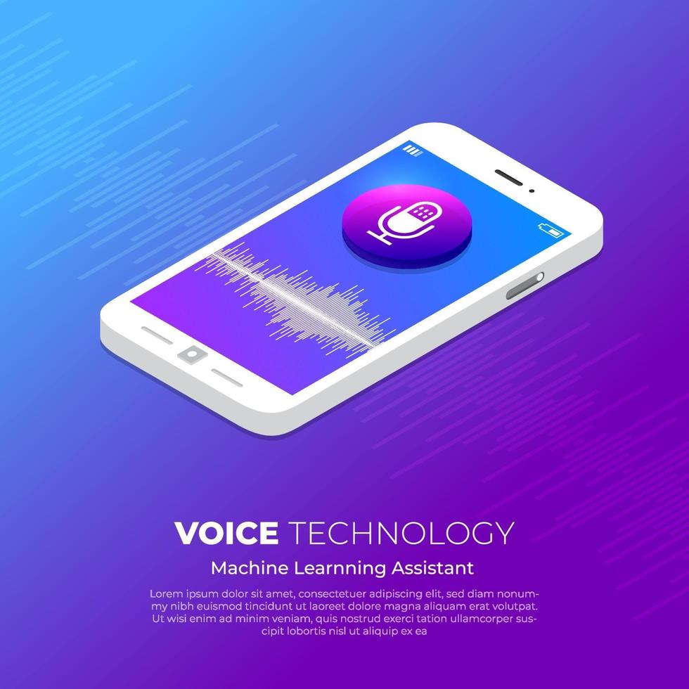 koncept röstteknologi vektor