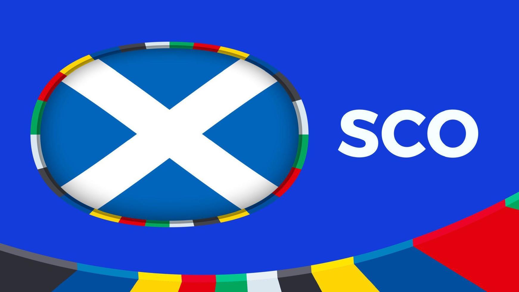 Schottland Flagge stilisiert zum europäisch Fußball Turnier Qualifikation. vektor