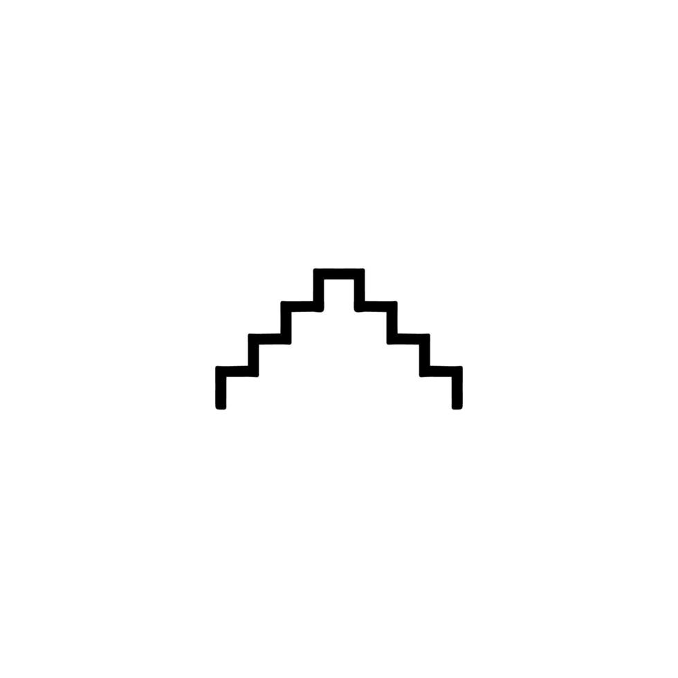 aztekisch Pyramide Symbol. einfach Stil Mexikaner Kultur Poster Hintergrund Symbol. aztekisch Pyramide Marke Logo Design Element. aztekisch Pyramide T-Shirt Drucken. Vektor zum Aufkleber.