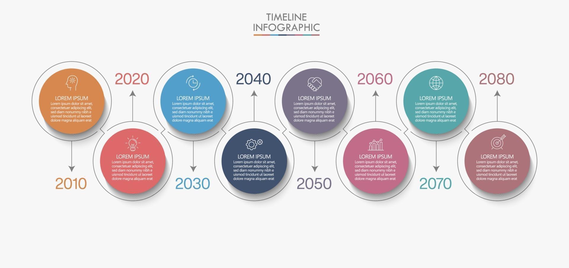 moderne Infografiken mit 8 Optionen vektor