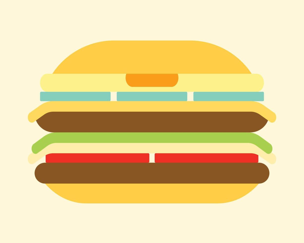Burger eben Vektor Design zum schnell Essen Logo