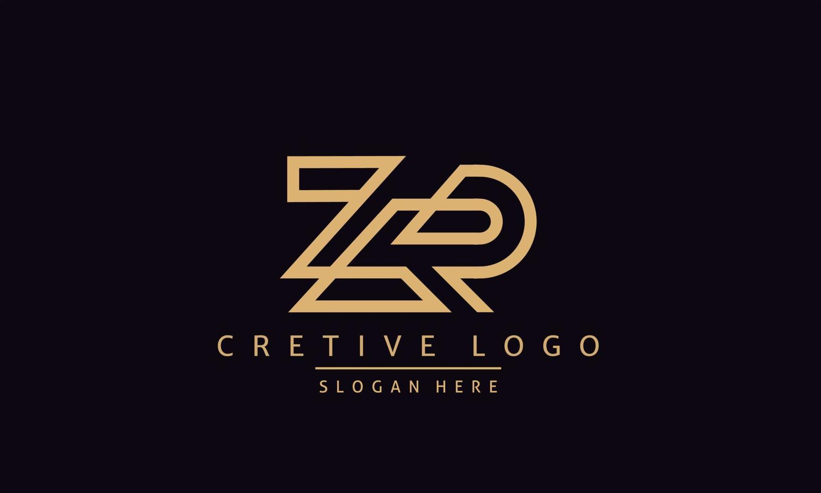 logotyp design mall. zr monogram logotyp, kreativ och modern logotyp kombinerad brev z och r. platt logotyp design. vektor