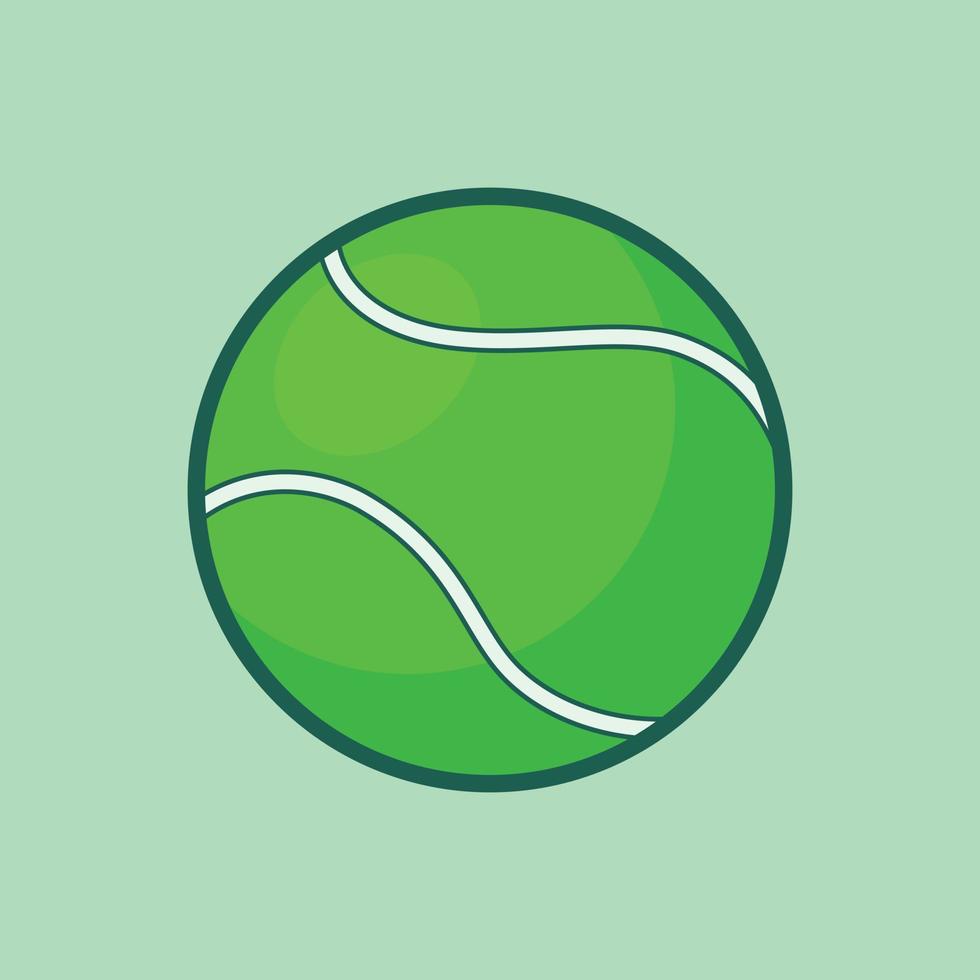 Tennis Ball Karikatur Symbol Vektor Illustration. Sport Symbol Konzept Illustration, geeignet zum Symbol, Logo, Aufkleber, Clip Art