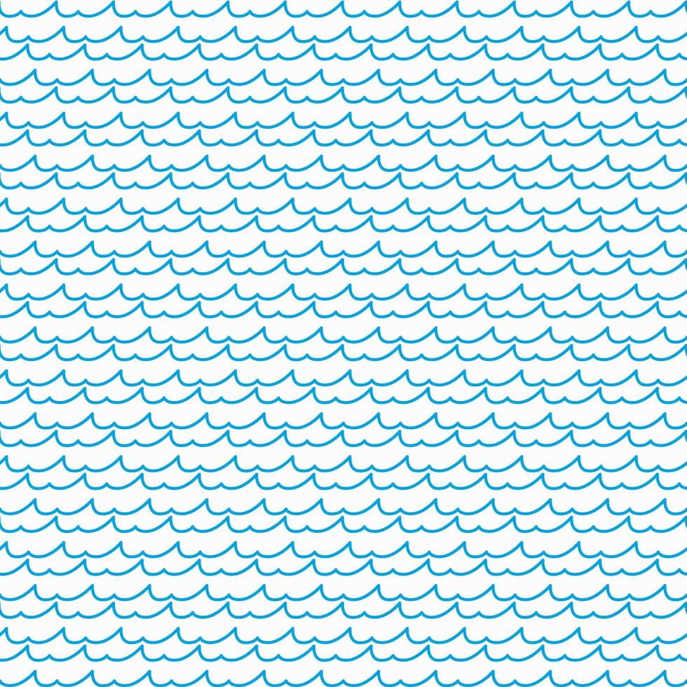 Blau Ozean und Meer Wellen Sommer- nahtlos Muster vektor