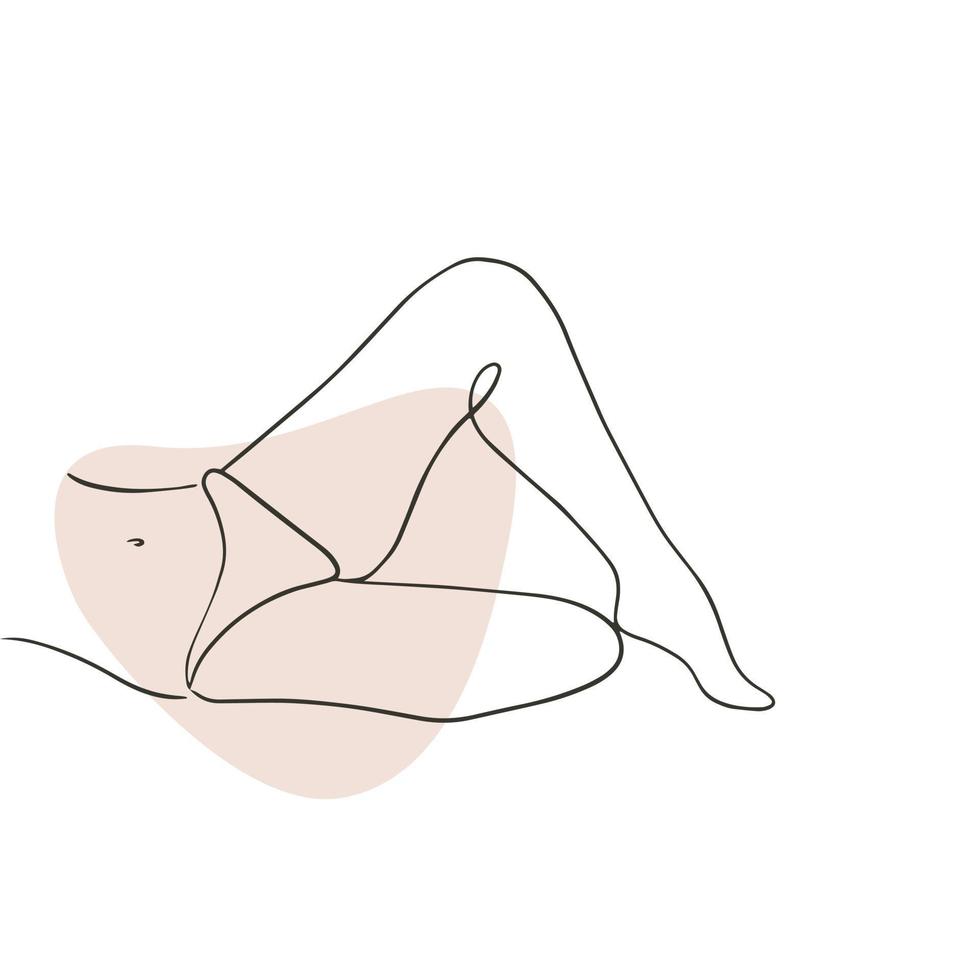 hand dragen kvinna ben. kropp wellness och vård. enkel vektor illustration i skiss stil.