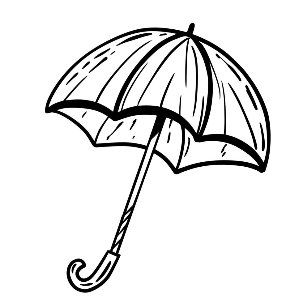 Regenschirm. skizzieren. Hand Zeichnung. zum Ihre Design. vektor