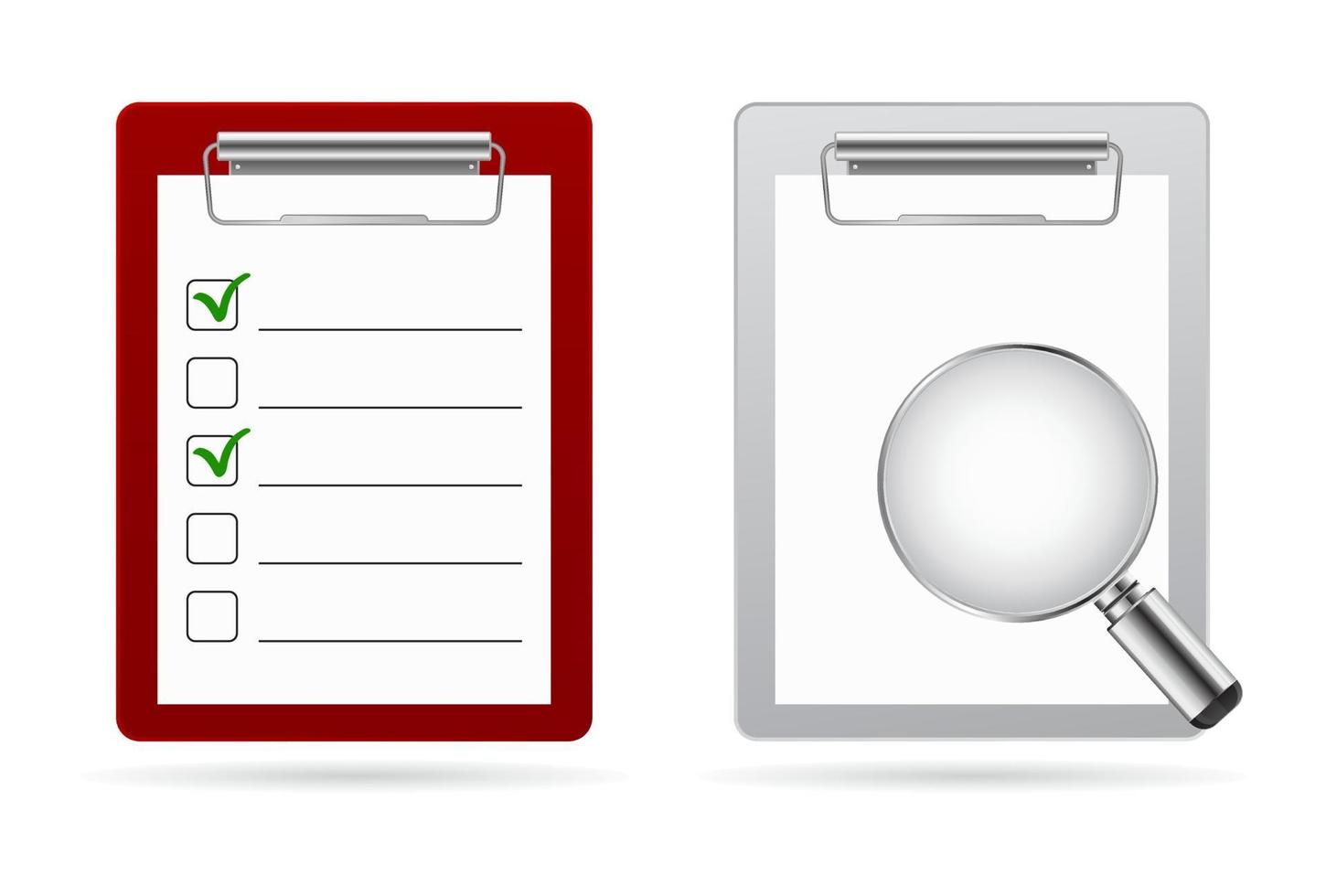 Checkliste Lupensymbol vektor