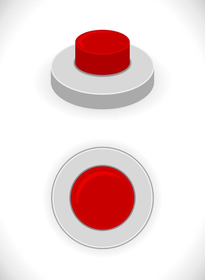röd knapp ikon vektor