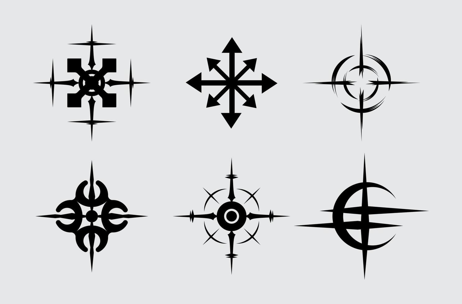 anders Pfeil Kompass Fernweh tätowieren Ziel Clip Kunst Symbol Symbol Aufkleber Element Vektor