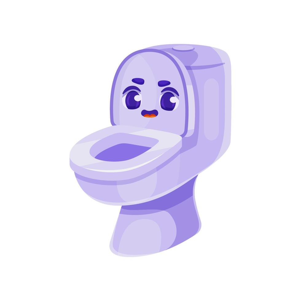 söt toalett skål teckning med rolig ansikte. tecknad serie vektor karaktär