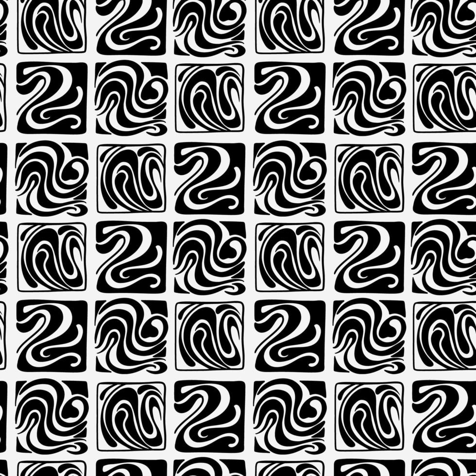 abstrakt groovig Blumen- Muster. modern modisch minimalistisch matisse Stil. Hand gezeichnet zum Hintergrund, Mauer Dekor, Stoff, Postkarte, Abdeckung, Vorlage, Banner. vektor