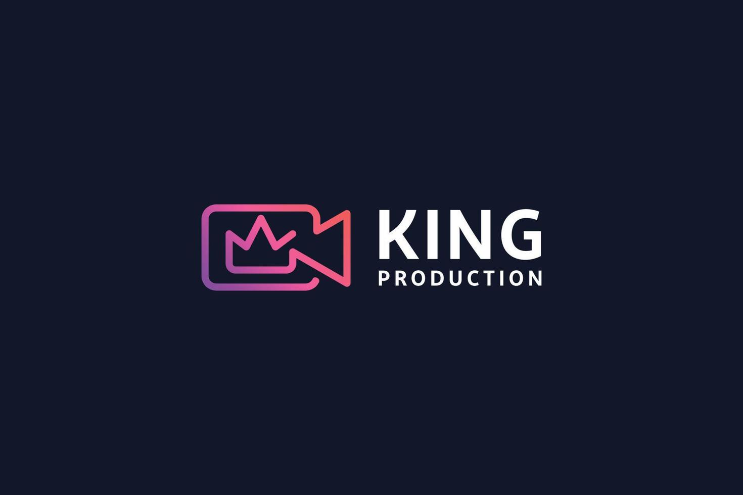 kung produktion video logotyp ikon vektor