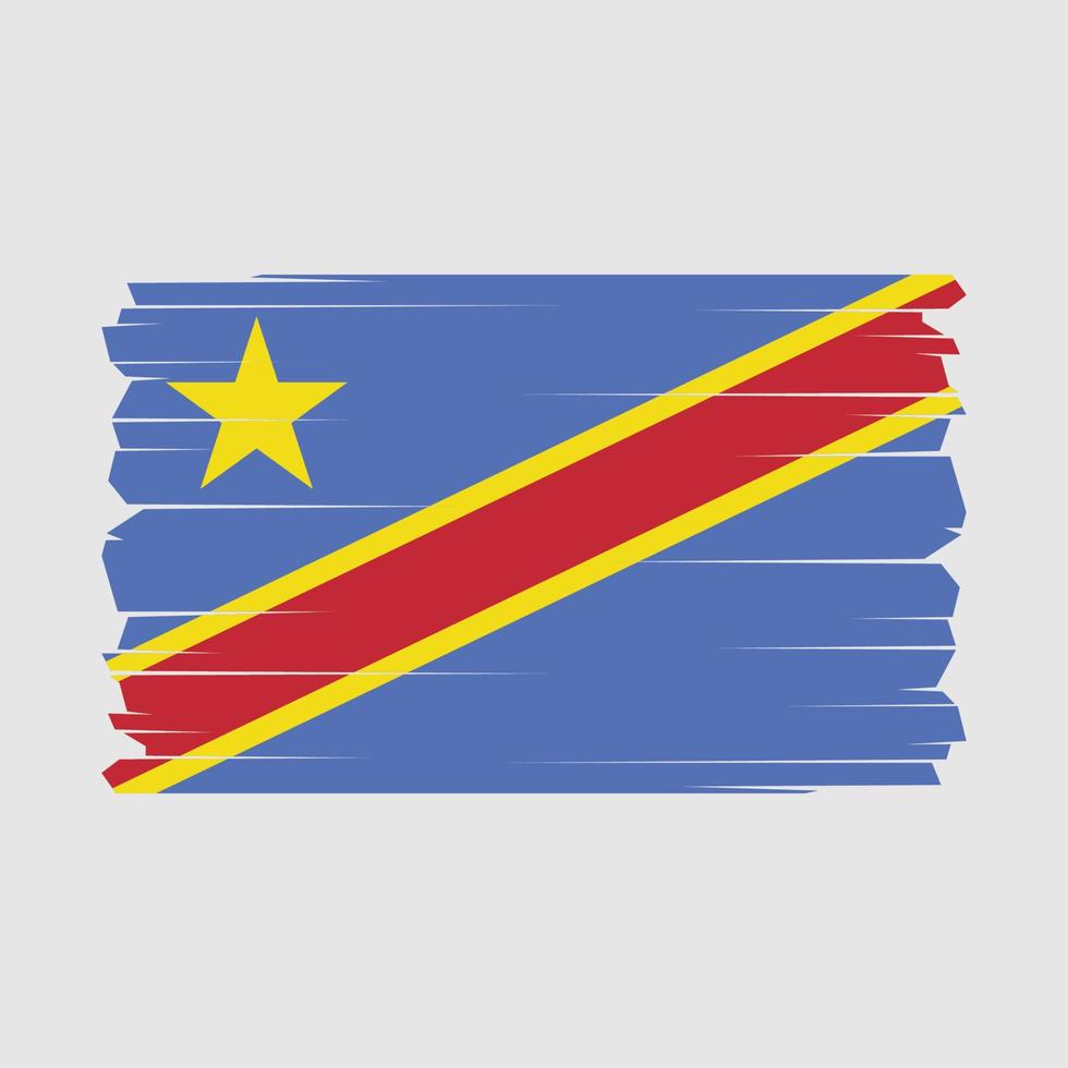 Republik Kongo Flagge Vektor Illustration
