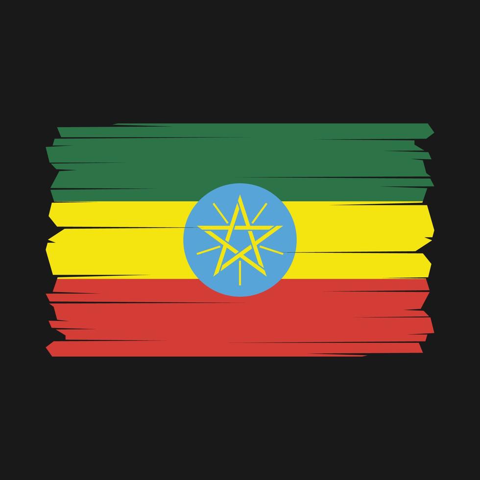 Äthiopien Flagge Vektor Illustration