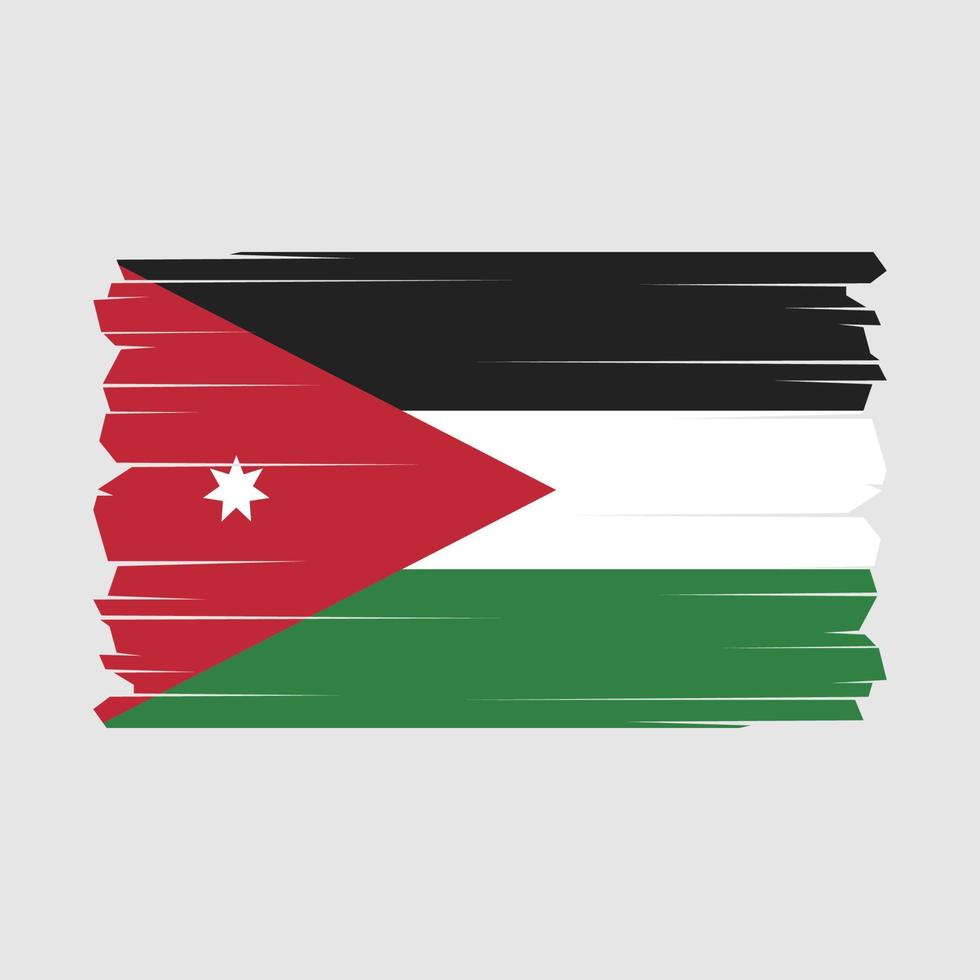 Jordan Flagge Vektor Illustration