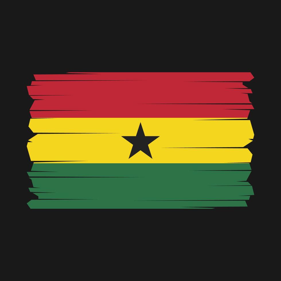 ghana flagga vektor illustration