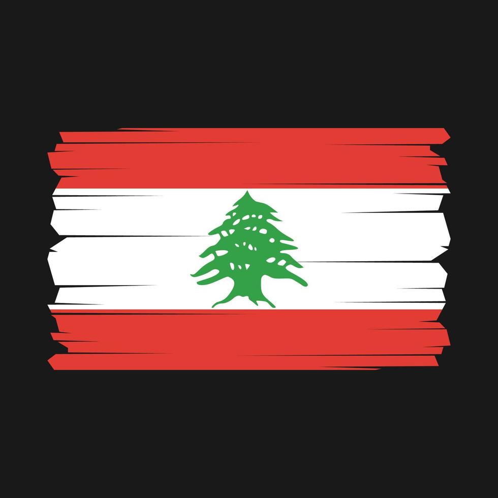 Libanon Flagge Vektor Illustration