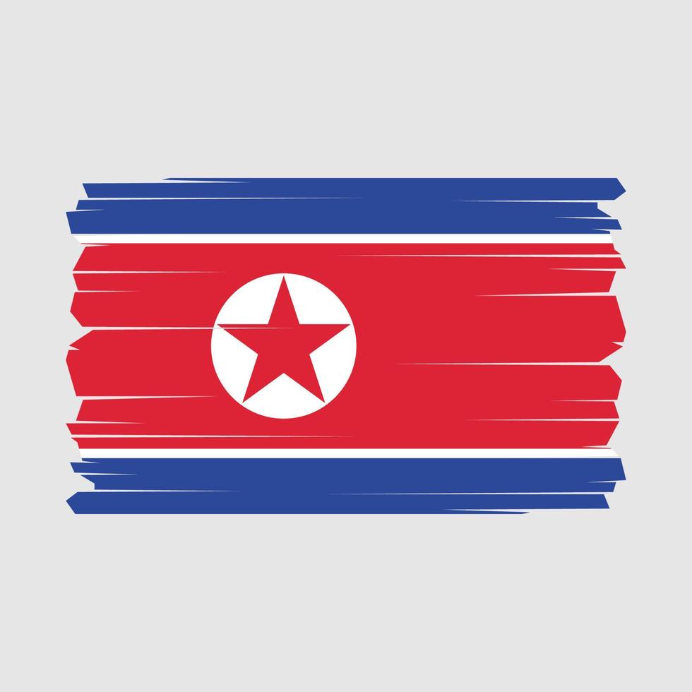 Norden Korea Flagge Vektor Illustration
