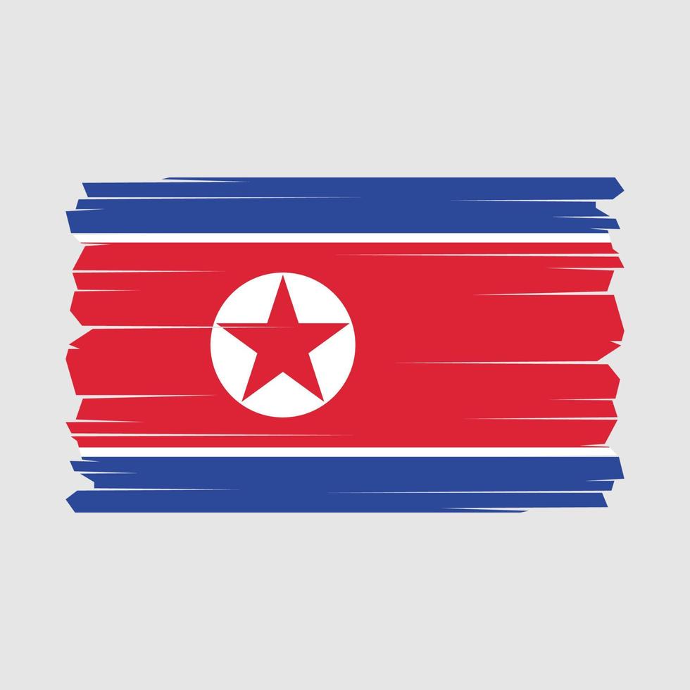 norr korea flagga vektor illustration