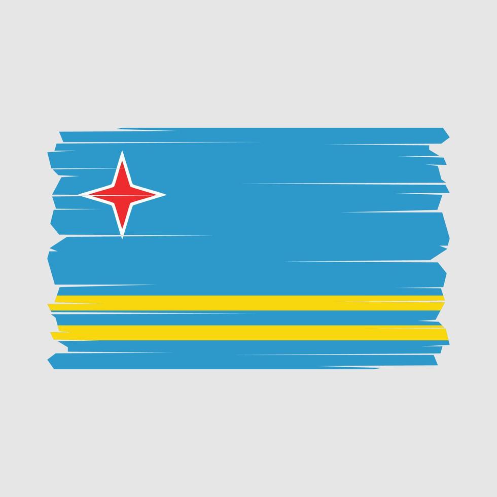 Aruba Flagge Vektor Illustration