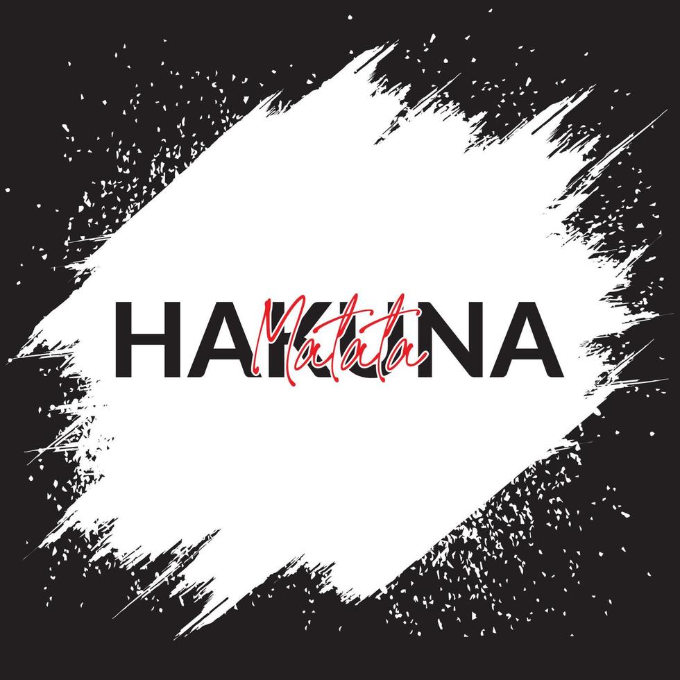 trendig tees och kläder design. hakuna matata. vektor