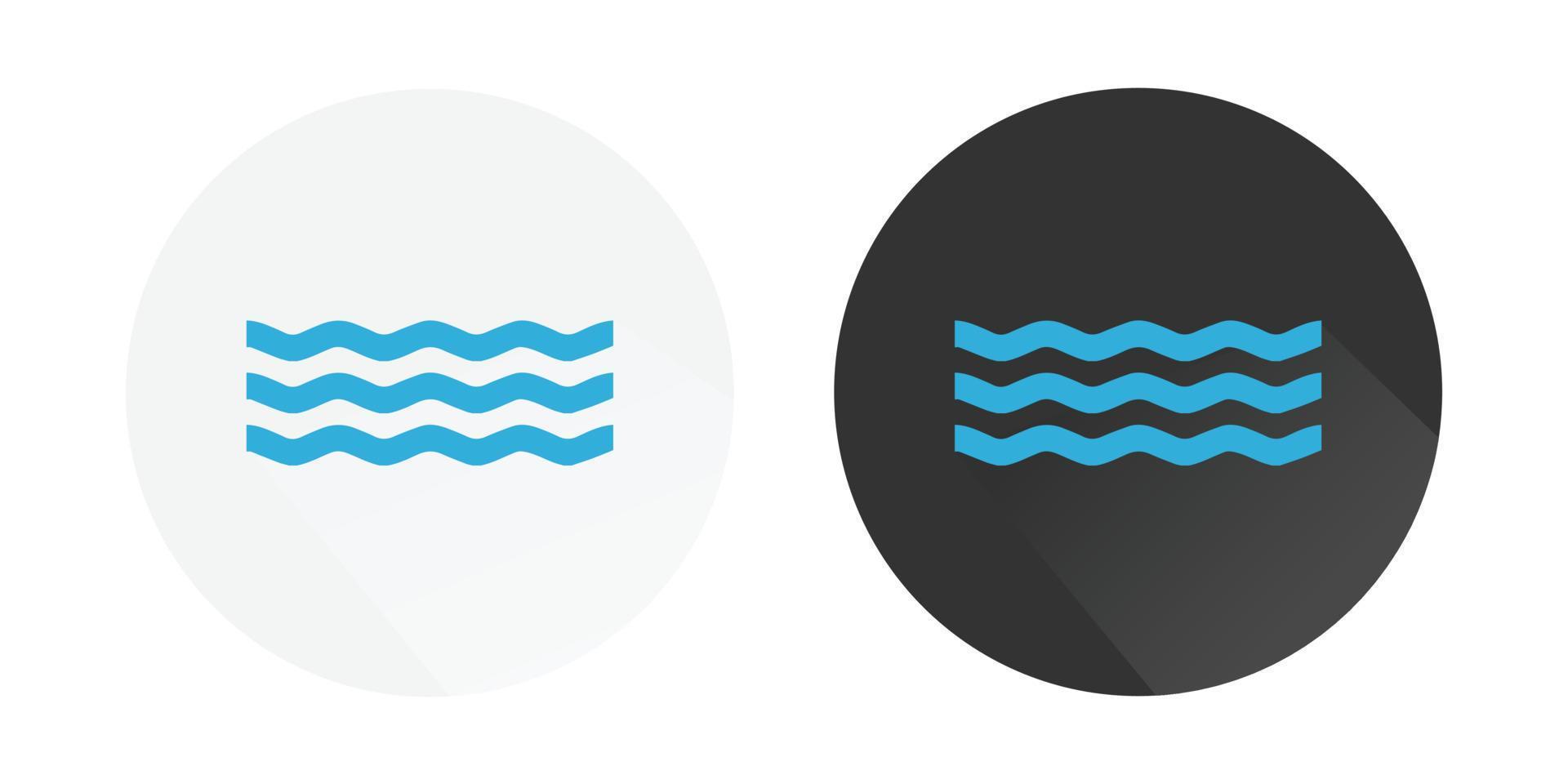 Vinka ikon, vatten symbol ikon, hav, hav vågor, vatten vågor ikon, Vinka logotyp färgrik vektor ikoner