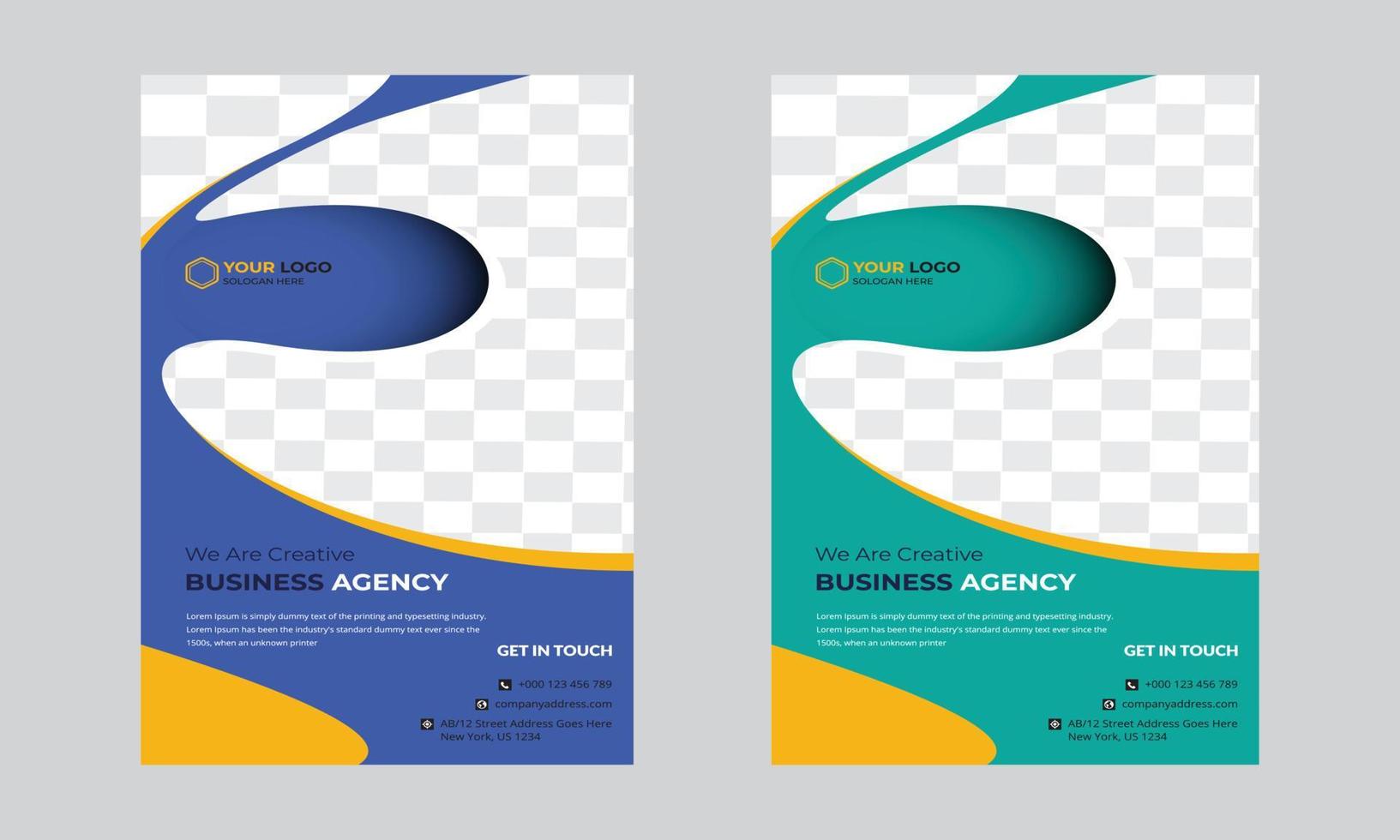 modern digital marknadsföring byrå flygblad mall, broschyr mall affisch bakgrund för företag design. vektor