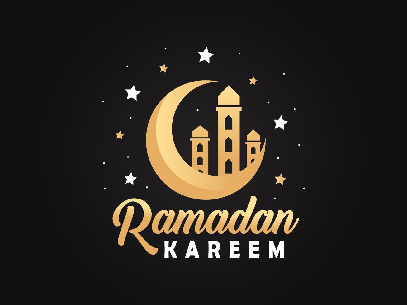 ramadan kareem hälsning design vektor med islamic lykta och arabicum kalligrafi för muslim gemenskap vektor illustration.