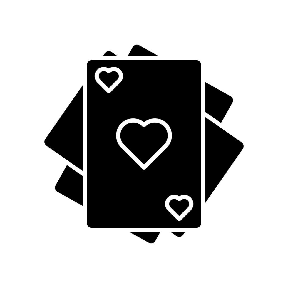 spelar kort vektor ikon. poker illustration tecken. kasino symbol. hasardspel logotyp.