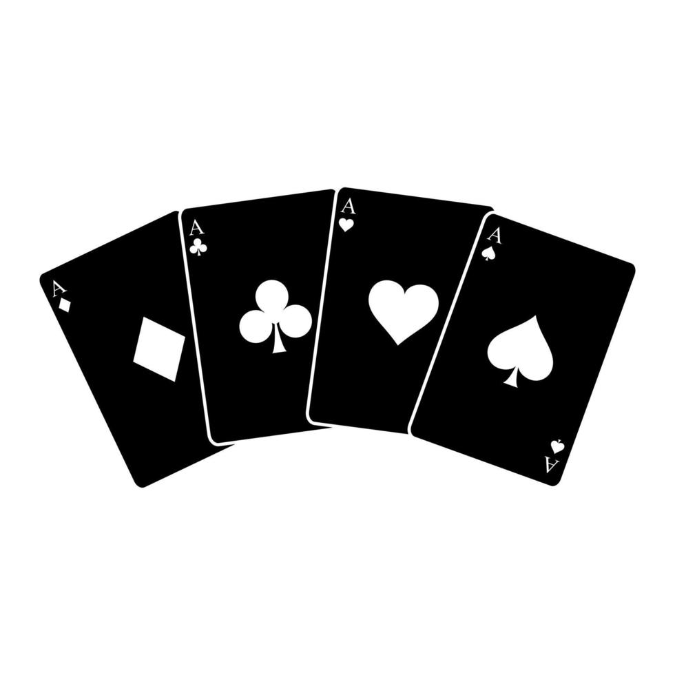 spelar kort vektor ikon. poker illustration tecken. kasino symbol. hasardspel logotyp.