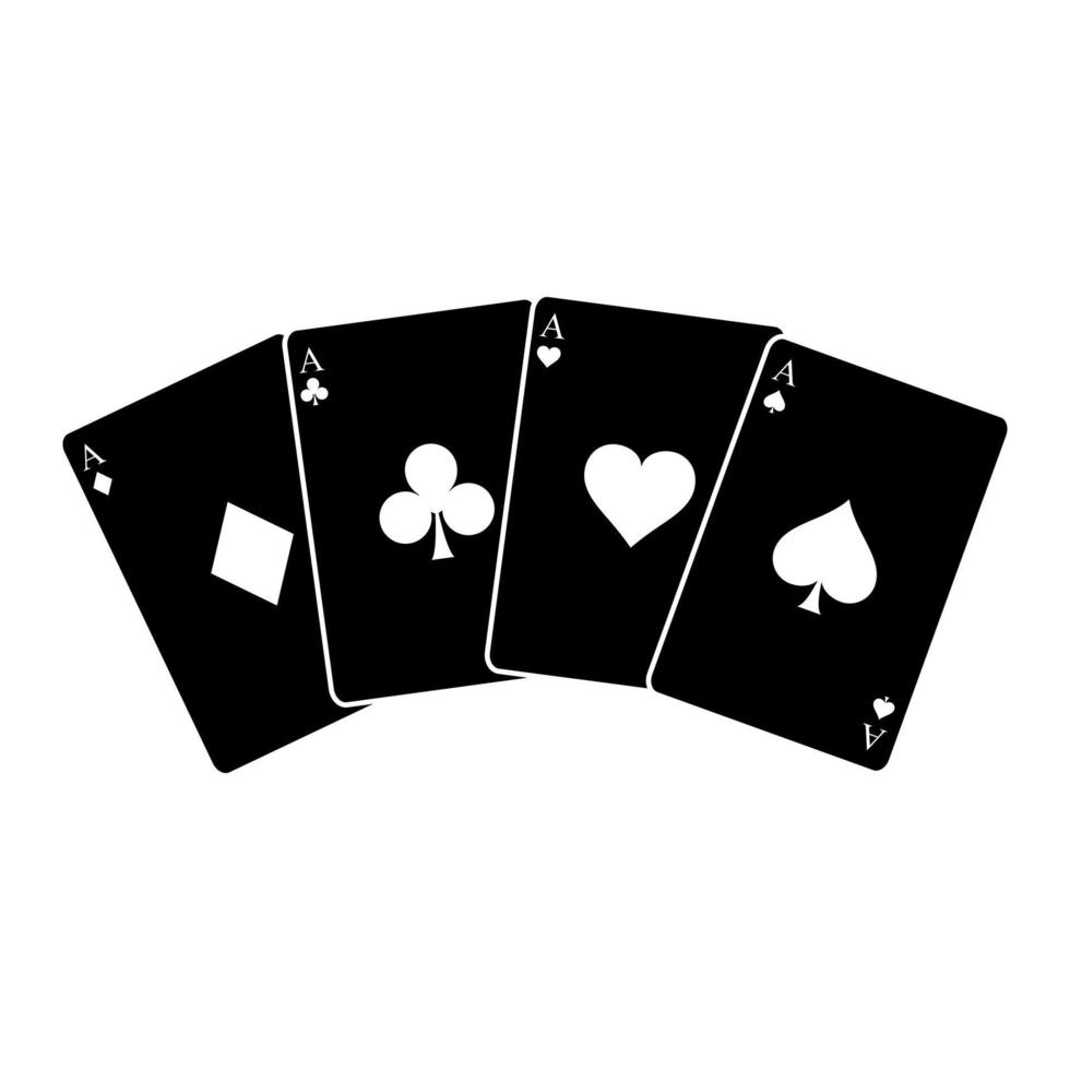 spielen Karten Vektor Symbol. Poker Illustration unterzeichnen. Kasino Symbol. Glücksspiel Logo.